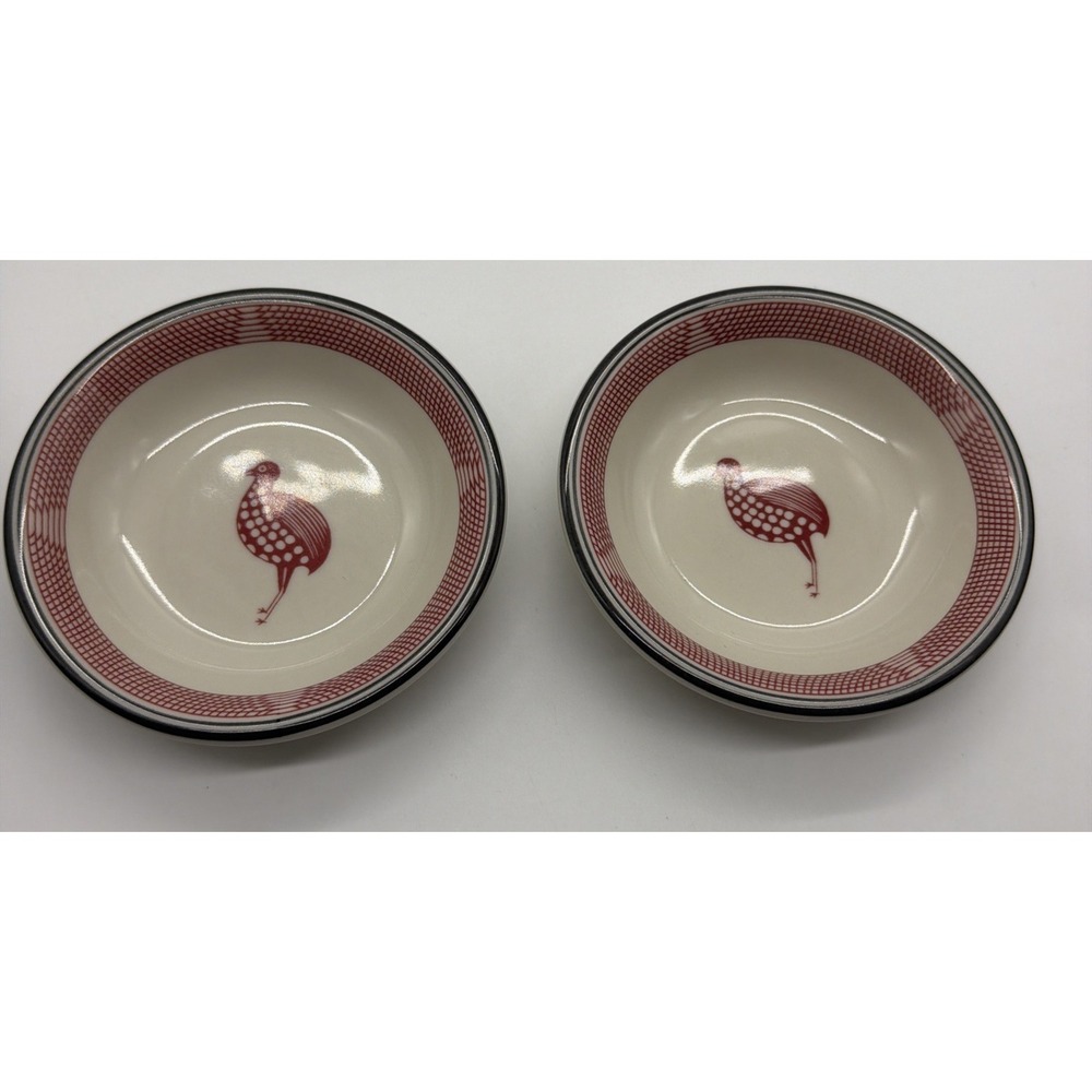 Sauce Fruit Bowl Ancient Mimbreno Indian  Replica Santa Fe Dining Quail Set of 2